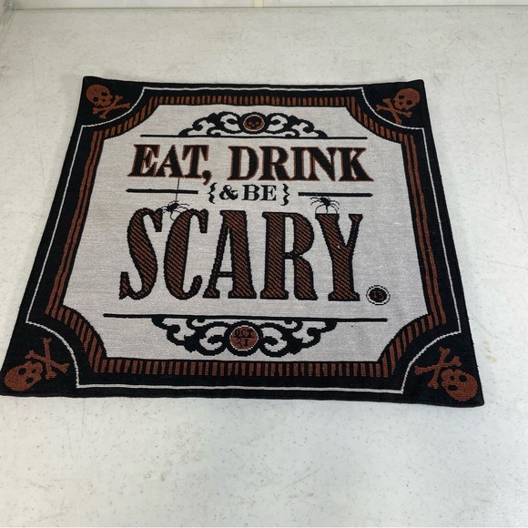 Halloween Table Decor Canvas Wall Art Eat Drink Be Scary Midnight Market - Picture 1 of 8